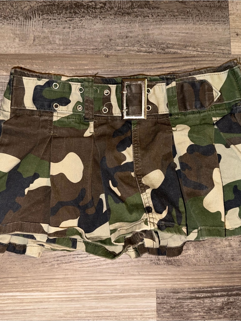 Madden Girl Women’s Camo Pleated Skort-S